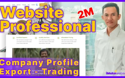 Cara membuat website Company Profile UMKM Perdagangan Export Import — Professional